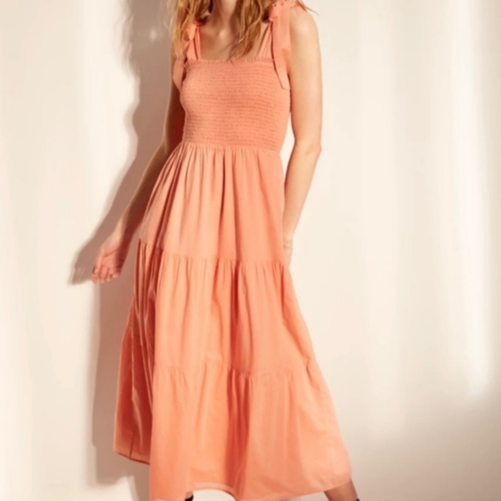 Wilfred Alba Apricot Smocked Dress